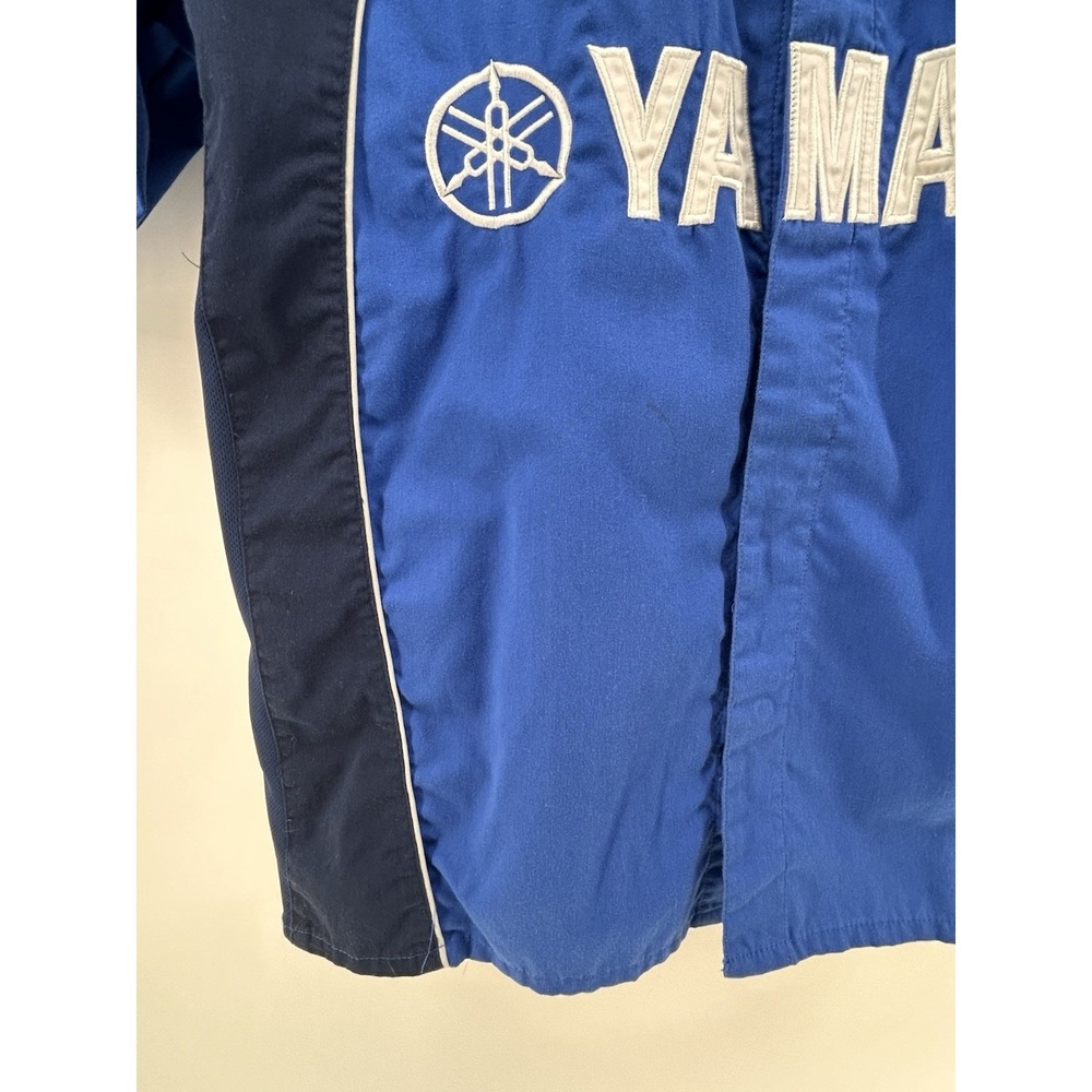 JH Design Yamaha Racing Pit Crew Button Up Shirt XL Embroidered Emblems - Picture 2 of 16